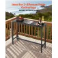 VEVOR Τραπέζι Bar Outdoor, 120 x 37,5 cm Τραπέζι Bar Patio, Αδιάβροχο Top & στιβαρό μεταλλικό σκελετό, Ορθογώνιο πάγκο Ύψος Τραπεζαρίες, Έπιπλα εξωτερικού χώρου για Μπαλκόνι, Αυλή, Υδρομασάζ, Δίπλα στην πισίνα, Εσωτερικό