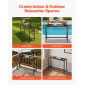 VEVOR Τραπέζι Bar Outdoor, 120 x 37,5 cm Τραπέζι Bar Patio, Αδιάβροχο Top & στιβαρό μεταλλικό σκελετό, Ορθογώνιο πάγκο Ύψος Τραπεζαρίες, Έπιπλα εξωτερικού χώρου για Μπαλκόνι, Αυλή, Υδρομασάζ, Δίπλα στην πισίνα, Εσωτερικό