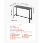 VEVOR Τραπέζι Bar Outdoor, 120 x 37,5 cm Τραπέζι Bar Patio, Αδιάβροχο Top & στιβαρό μεταλλικό σκελετό, Ορθογώνιο πάγκο Ύψος Τραπεζαρίες, Έπιπλα εξωτερικού χώρου για Μπαλκόνι, Αυλή, Υδρομασάζ, Δίπλα στην πισίνα, Εσωτερικό