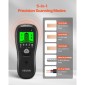 VEVOR Stud Finder Wall Scanner, 5 σε 1, Ηλεκτρονικός ανιχνευτής τοίχου με έξυπνο αισθητήρα, οθόνη LCD υψηλής ευκρίνειας και ηχητικός συναγερμός, για το κέντρο και την άκρη του μετάλλου, καλώδιο AC, δοκοί, σωλήνες, μαύρο