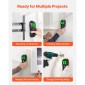 VEVOR Stud Finder Wall Scanner, 5 σε 1, Ηλεκτρονικός ανιχνευτής τοίχου με έξυπνο αισθητήρα, οθόνη LCD υψηλής ευκρίνειας και ηχητικός συναγερμός, για το κέντρο και την άκρη του μετάλλου, καλώδιο AC, δοκοί, σωλήνες, μαύρο