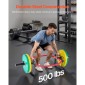 VEVOR Trap Bar Hex Bar, 50mm Hex Barbell, 240 kg Χωρητικότητα, Εξοπλισμός προπόνησης άρσης βαρών και δύναμης, γυμναστήριο στο σπίτι για squats, Deadlifts, πρέσες ώμων, κόκκινο