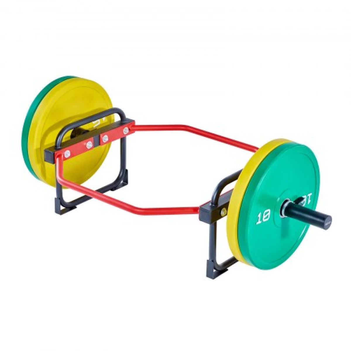 VEVOR Trap Bar Hex Bar, 50mm Hex Barbell, 240 kg Χωρητικότητα, Εξοπλισμός προπόνησης άρσης βαρών και δύναμης, γυμναστήριο στο σπίτι για squats, Deadlifts, πρέσες ώμων, κόκκινο