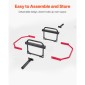 VEVOR Trap Bar Hex Bar, 50mm Hex Barbell, 240 kg Χωρητικότητα, Εξοπλισμός προπόνησης άρσης βαρών και δύναμης, γυμναστήριο στο σπίτι για squats, Deadlifts, πρέσες ώμων, κόκκινο