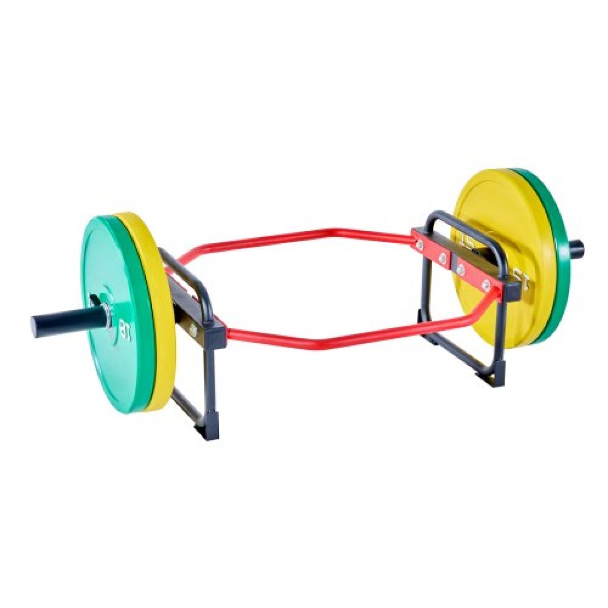 VEVOR Trap Bar Hex Bar, 50mm Hex Barbell, 240 kg Χωρητικότητα, Εξοπλισμός προπόνησης άρσης βαρών και δύναμης, γυμναστήριο στο σπίτι για squats, Deadlifts, πρέσες ώμων, κόκκινο