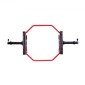 VEVOR Trap Bar Hex Bar, 50mm Hex Barbell, 240 kg Χωρητικότητα, Εξοπλισμός προπόνησης άρσης βαρών και δύναμης, γυμναστήριο στο σπίτι για squats, Deadlifts, πρέσες ώμων, κόκκινο