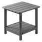 Βοηθητικό τραπέζι εξωτερικού χώρου VEVOR, 450W x 380D x 440H mm, Τραπέζι εξωτερικού άκρου HDPE διπλής στρώσης για εύκολη συντήρηση, αντοχή σε δύσκολες καιρικές συνθήκες, κατάλληλο για αίθριο, πισίνα, παραλία, βεράντα, εσωτερικός, πίσω αυλή, γκρι