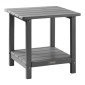 Βοηθητικό τραπέζι εξωτερικού χώρου VEVOR, 450W x 380D x 440H mm, Τραπέζι εξωτερικού άκρου HDPE διπλής στρώσης για εύκολη συντήρηση, αντοχή σε δύσκολες καιρικές συνθήκες, κατάλληλο για αίθριο, πισίνα, παραλία, βεράντα, εσωτερικός, πίσω αυλή, γκρι