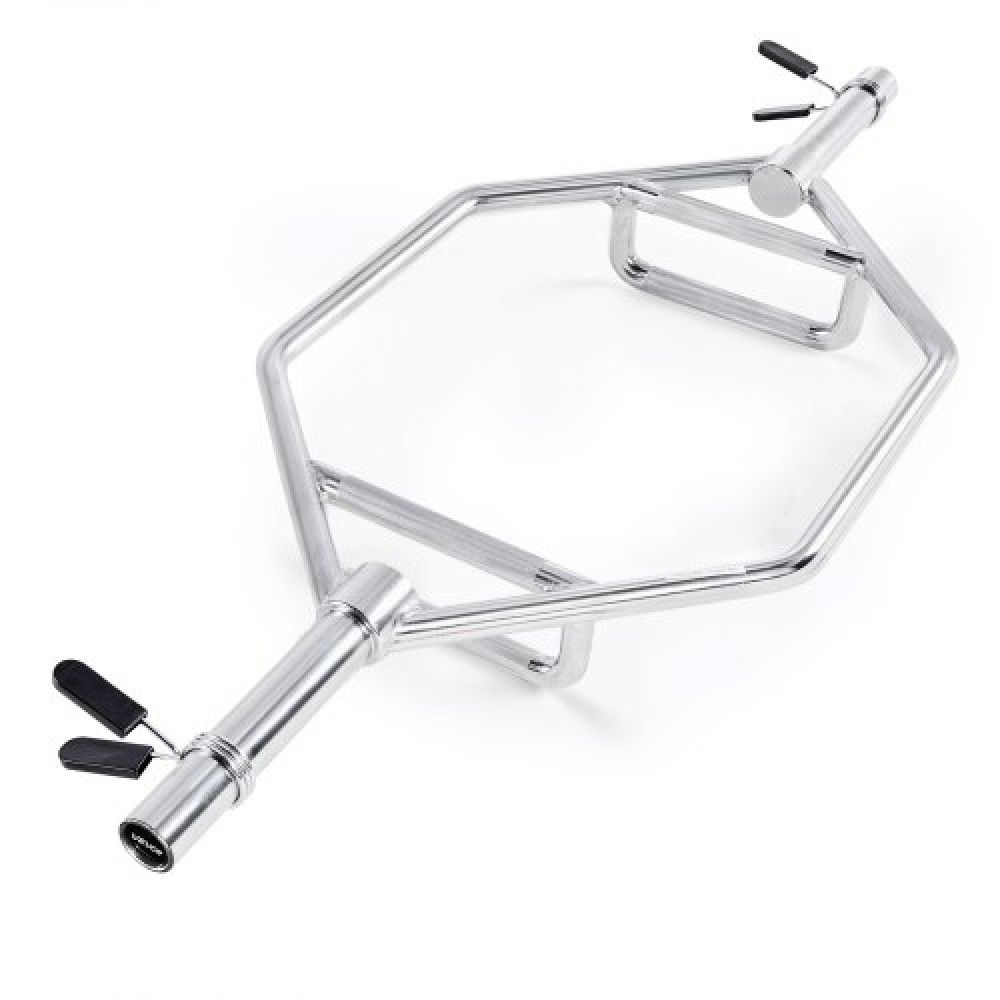 VEVOR Trap Bar Hex Bar, 50mm Hex Barbell, Χωρητικότητα 360 kg Μπάρες ώμου με γωνιώδεις λαβές, εξοπλισμός προπόνησης άρσης βαρών και δύναμης, γυμναστήριο στο σπίτι για squats, Deadlifts, πρέσες ώμων, ασήμι