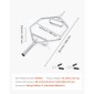VEVOR Trap Bar Hex Bar, 50mm Hex Barbell, Χωρητικότητα 360 kg Μπάρες ώμου με γωνιώδεις λαβές, εξοπλισμός προπόνησης άρσης βαρών και δύναμης, γυμναστήριο στο σπίτι για squats, Deadlifts, πρέσες ώμων, ασήμι