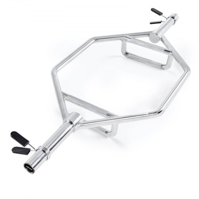 VEVOR Trap Bar Hex Bar, 50mm Hex Barbell, Χωρητικότητα 360 kg Μπάρες ώμου με γωνιώδεις λαβές, εξοπλισμός προπόνησης άρσης βαρών και δύναμης, γυμναστήριο στο σπίτι για squats, Deadlifts, πρέσες ώμων, ασήμι