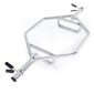 VEVOR Trap Bar Hex Bar, 50mm Hex Barbell, Χωρητικότητα 360 kg Μπάρες ώμου με γωνιώδεις λαβές, εξοπλισμός προπόνησης άρσης βαρών και δύναμης, γυμναστήριο στο σπίτι για squats, Deadlifts, πρέσες ώμων, ασήμι