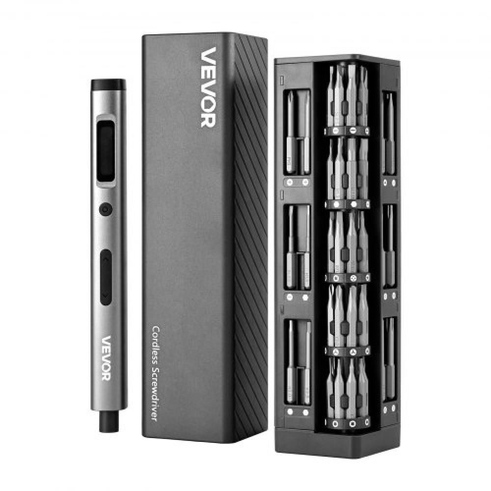 Σετ κατσαβιδιών VEVOR Electric Precision, 52 Magnetic Bits, Mini Electric Screwdrivers with Magnetic Storage Box, S2 Steel Bits, LED Light, Type-C Charging, για επισκευή τηλεφώνου, φορητού υπολογιστή και ηλεκτρονικών