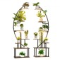 Βάση φυτών VEVOR Indoor with Grow Lights, Φωτιζόμενη ράφι φυτών 7 επιπέδων ύψους 166,5 cm, 2 Pack μεταλλική γωνιακή βάση για φυτά, 3 χρονοδιακόπτη & 10 Brightness, ράφι λουλουδιών σε σχήμα Half-Moon για το σαλόνι