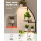 Βάση φυτών VEVOR Indoor with Grow Lights, Φωτιζόμενη ράφι φυτών 7 επιπέδων ύψους 166,5 cm, 2 Pack μεταλλική γωνιακή βάση για φυτά, 3 χρονοδιακόπτη & 10 Brightness, ράφι λουλουδιών σε σχήμα Half-Moon για το σαλόνι