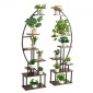 Βάση φυτών VEVOR Indoor with Grow Lights, Φωτιζόμενη ράφι φυτών 7 επιπέδων ύψους 166,5 cm, 2 Pack μεταλλική γωνιακή βάση για φυτά, 3 χρονοδιακόπτη & 10 Brightness, ράφι λουλουδιών σε σχήμα Half-Moon για το σαλόνι