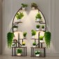 Βάση φυτών VEVOR Indoor with Grow Lights, Φωτιζόμενη ράφι φυτών 7 επιπέδων ύψους 166,5 cm, 2 Pack μεταλλική γωνιακή βάση για φυτά, 3 χρονοδιακόπτη & 10 Brightness, ράφι λουλουδιών σε σχήμα Half-Moon για το σαλόνι