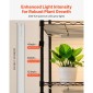 Ράφι φυτών VEVOR με Grow Light, Βάση φυτών διπλής σειράς 6 επιπέδων, ράφι επίδειξης φυτών εσωτερικού χώρου ύψους 180 cm με ρόδες και χρονοδιακόπτη, φώτα πλήρους φάσματος 200 W, μεταλλική βάση λουλουδιών για εκκίνηση σπόρων