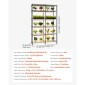 Ράφι φυτών VEVOR με Grow Light, Βάση φυτών διπλής σειράς 6 επιπέδων, ράφι επίδειξης φυτών εσωτερικού χώρου ύψους 180 cm με ρόδες και χρονοδιακόπτη, φώτα πλήρους φάσματος 200 W, μεταλλική βάση λουλουδιών για εκκίνηση σπόρων