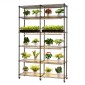 Ράφι φυτών VEVOR με Grow Light, Βάση φυτών διπλής σειράς 6 επιπέδων, ράφι επίδειξης φυτών εσωτερικού χώρου ύψους 180 cm με ρόδες και χρονοδιακόπτη, φώτα πλήρους φάσματος 200 W, μεταλλική βάση λουλουδιών για εκκίνηση σπόρων