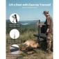 VEVOR Hitch Deer Hoist με πλατφόρμα συστήματος ανύψωσης, χωρητικότητα φορτίου 300 lbs, ανύψωση βαρούλκου παιχνιδιών με δέκτη 2 ιντσών, περιστρεφόμενος άξονας 360 μοιρών και αναδιπλούμενος, κρεμάστρα ελαφιού για κινούμενο παιχνίδι