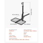 VEVOR Hitch Deer Hoist με πλατφόρμα συστήματος ανύψωσης, χωρητικότητα φορτίου 300 lbs, ανύψωση βαρούλκου παιχνιδιών με δέκτη 2 ιντσών, περιστρεφόμενος άξονας 360 μοιρών και αναδιπλούμενος, κρεμάστρα ελαφιού για κινούμενο παιχνίδι