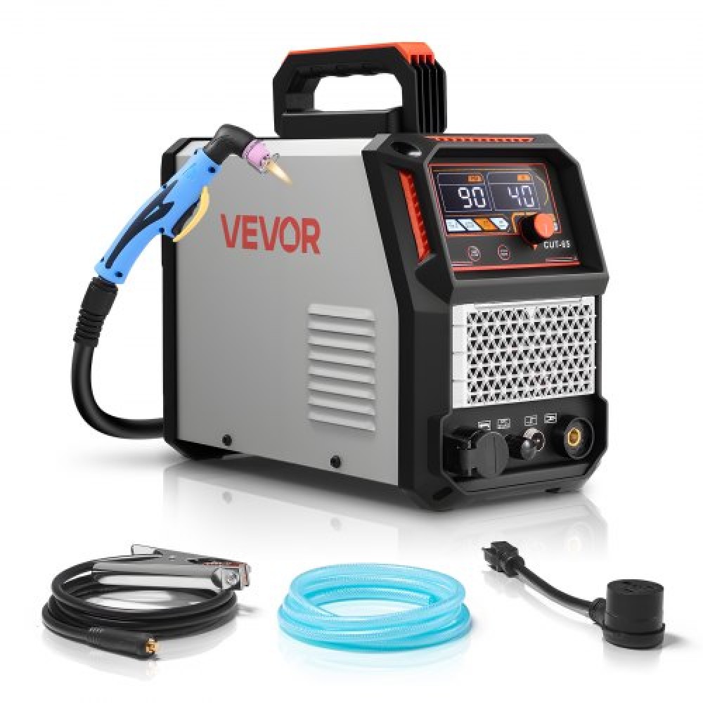 VEVOR Plasma Cutter, Μηχανή κοπής Plasma Pilot Arc Non-Touch 65A, Ψηφιακή οθόνη IGBT Inverter 220V με λειτουργία 2T/4T & ρυθμιζόμενο χρόνο PA/PT για επισκευές σπιτιού, εργαστήρια