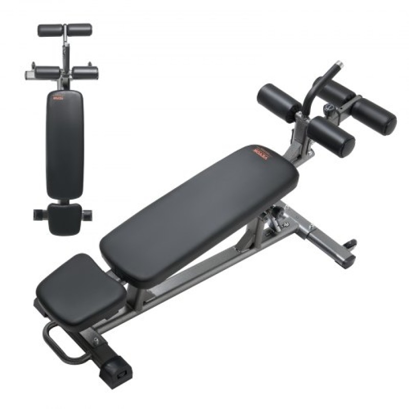 Πάγκος VEVOR Sit Up, Decline Ab Bench με ανάστροφη λαβή, με 4 ρυθμιζόμενες ρυθμίσεις ύψους, Heavy Duty Steel, χωρητικότητα 453 Kg, για προπονήσεις στο σπίτι στο γυμναστήριο, προπόνηση δύναμης, μύες ολόκληρου του σώματος