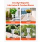 VEVOR Plastic Urn Planters, 40 x 67 cm, 2 Pack Λευκές Κλασικές Γλάστρες Ζαρντινιέρες Μπροστινής Βεράντας, Βάζο εσωτερικού & εξωτερικού χώρου για γάμο, πάρτι, εκδήλωση, σπίτι, σκηνή, κήπο, μπαλκόνι, διακόσμηση βεράντας