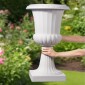 VEVOR Plastic Urn Planters, 40 x 67 cm, 2 Pack Λευκές Κλασικές Γλάστρες Ζαρντινιέρες Μπροστινής Βεράντας, Βάζο εσωτερικού & εξωτερικού χώρου για γάμο, πάρτι, εκδήλωση, σπίτι, σκηνή, κήπο, μπαλκόνι, διακόσμηση βεράντας