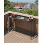 VEVOR Τραπέζι Bar εξωτερικού χώρου, 140 x 37,5 cm Τραπέζι Bar Patio, Αδιάβροχο επάνω & στιβαρό μεταλλικό πλαίσιο, τραπέζια τραπεζαρίας ορθογώνιου πάγκου, έπιπλα εξωτερικού χώρου για μπαλκόνι, αυλή, υδρομασάζ, δίπλα στην πισίνα, εσωτερικό