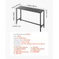 VEVOR Τραπέζι Bar εξωτερικού χώρου, 140 x 37,5 cm Τραπέζι Bar Patio, Αδιάβροχο επάνω & στιβαρό μεταλλικό πλαίσιο, τραπέζια τραπεζαρίας ορθογώνιου πάγκου, έπιπλα εξωτερικού χώρου για μπαλκόνι, αυλή, υδρομασάζ, δίπλα στην πισίνα, εσωτερικό