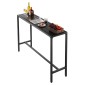 VEVOR Τραπέζι Bar εξωτερικού χώρου, 140 x 37,5 cm Τραπέζι Bar Patio, Αδιάβροχο επάνω & στιβαρό μεταλλικό πλαίσιο, τραπέζια τραπεζαρίας ορθογώνιου πάγκου, έπιπλα εξωτερικού χώρου για μπαλκόνι, αυλή, υδρομασάζ, δίπλα στην πισίνα, εσωτερικό