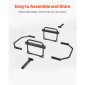 VEVOR Trap Bar Hex Bar, 50mm Hex Barbell, 240 kg Χωρητικότητα, Εξοπλισμός προπόνησης άρσης βαρών και δύναμης, γυμναστήριο στο σπίτι για squats, Deadlifts, πρέσες ώμων, μαύρο