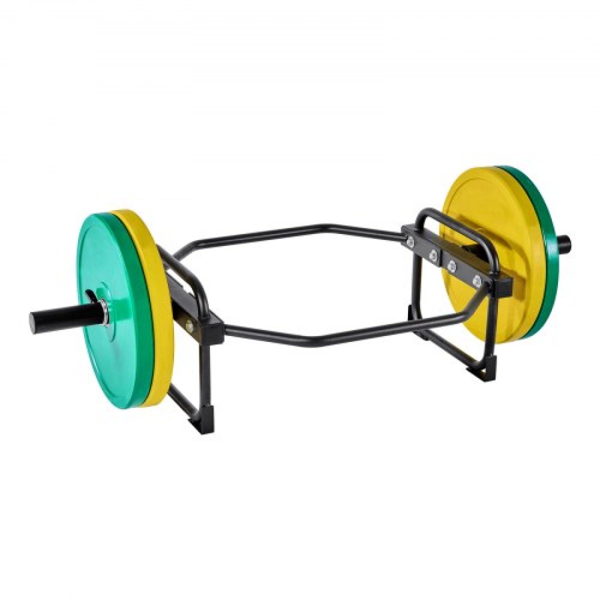 VEVOR Trap Bar Hex Bar, 50mm Hex Barbell, 240 kg Χωρητικότητα, Εξοπλισμός προπόνησης άρσης βαρών και δύναμης, γυμναστήριο στο σπίτι για squats, Deadlifts, πρέσες ώμων, μαύρο
