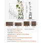 Βάση φυτών VEVOR Indoor with Grow Lights, Φωτιζόμενη ράφι φυτών 9 επιπέδων ύψους 160 cm, μεταλλική γωνιακή βάση για φυτά, 3 χρονοδιακόπτη & 10 φωτεινότητα, καμπύλη σχάρα προβολής λουλουδιών για διακόσμηση μπαλκονιού σαλονιού