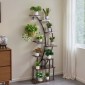 Βάση φυτών VEVOR Indoor with Grow Lights, Φωτιζόμενη ράφι φυτών 9 επιπέδων ύψους 160 cm, μεταλλική γωνιακή βάση για φυτά, 3 χρονοδιακόπτη & 10 φωτεινότητα, καμπύλη σχάρα προβολής λουλουδιών για διακόσμηση μπαλκονιού σαλονιού