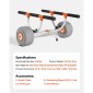 Καρότσι VEVOR Kayak, χωρητικότητα 158,8 κιλών, Καρότσι Kayak με φουσκωτά ελαστικά PU 30,5 cm & 2 ιμάντες, συναρμολογείται & αποσυναρμολογείται μέσα σε δευτερόλεπτα, καροτσάκι Paddle Board για μεταφορά καγιάκ και κανό