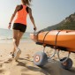 Καρότσι VEVOR Kayak, χωρητικότητα 158,8 κιλών, Καρότσι Kayak με φουσκωτά ελαστικά PU 30,5 cm & 2 ιμάντες, συναρμολογείται & αποσυναρμολογείται μέσα σε δευτερόλεπτα, καροτσάκι Paddle Board για μεταφορά καγιάκ και κανό