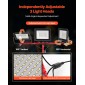 VEVOR LED Φως εργασίας με βάση, 21000 Lumens, Φορητό φως κάμπινγκ τριών κεφαλών με ατομικό διακόπτη, βάση τριπόδου, καλώδιο τροφοδοσίας 3,3 m, για την κατασκευή εσωτερικού εξωτερικού χώρου εργασίας, IP65 αδιάβροχο