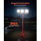 VEVOR LED Φως εργασίας με βάση, 21000 Lumens, Φορητό φως κάμπινγκ τριών κεφαλών με ατομικό διακόπτη, βάση τριπόδου, καλώδιο τροφοδοσίας 3,3 m, για την κατασκευή εσωτερικού εξωτερικού χώρου εργασίας, IP65 αδιάβροχο