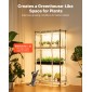 Θερμοκήπιο εσωτερικού χώρου VEVOR με Grow Light, Βάση φυτών 4 επιπέδων ύψους 150 cm με διαφανές κάλυμμα, χρονοδιακόπτη & υγρόμετρο, φώτα ανάπτυξης πλήρους φάσματος 180W, θήκη ραφιών για φυτά εσωτερικού χώρου με μεταλλικό φωτισμό