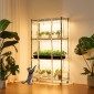Θερμοκήπιο εσωτερικού χώρου VEVOR με Grow Light, Βάση φυτών 4 επιπέδων ύψους 150 cm με διαφανές κάλυμμα, χρονοδιακόπτη & υγρόμετρο, φώτα ανάπτυξης πλήρους φάσματος 180W, θήκη ραφιών για φυτά εσωτερικού χώρου με μεταλλικό φωτισμό