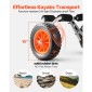 Καρότσι VEVOR Kayak, χωρητικότητα 90 κιλών, Αναδιπλούμενο καρότσι καγιάκ με ελαστικά 25,4 cm από μασίφ καουτσούκ & 1 ιμάντα καστάνιας, καρότσι Paddle Board για μεταφορά καγιάκ, κανό, κουπιά, πατάκια πλωτήρα, Jon Boats