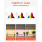 Ράφι φυτών VEVOR με Grow Light, Βάση φυτών εσωτερικού χώρου 4 επιπέδων, ράφι προβολής φυτών ύψους 150 cm με ρόδες, 90W 3χρωμα φώτα πλήρους φάσματος ανάπτυξης, μεταλλική θήκη για γλάστρα βαρέως τύπου για εκκίνηση σπόρων