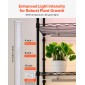 Ράφι φυτών VEVOR με Grow Light, Βάση φυτών εσωτερικού χώρου 6 επιπέδων, ράφι προβολής φυτών ύψους 180 cm με ρόδες & χρονοδιακόπτη 4/9/14 ωρών, φώτα ανάπτυξης πλήρους φάσματος 150 W 3 χρωμάτων, θήκη για γλάστρα για σπόρους