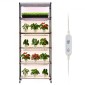 Ράφι φυτών VEVOR με Grow Light, Βάση φυτών εσωτερικού χώρου 6 επιπέδων, ράφι προβολής φυτών ύψους 180 cm με ρόδες & χρονοδιακόπτη 4/9/14 ωρών, φώτα ανάπτυξης πλήρους φάσματος 150 W 3 χρωμάτων, θήκη για γλάστρα για σπόρους
