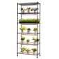 Ράφι φυτών VEVOR με Grow Light, Βάση φυτών εσωτερικού χώρου 6 επιπέδων, ράφι προβολής φυτών ύψους 180 cm με ρόδες & χρονοδιακόπτη 4/9/14 ωρών, φώτα ανάπτυξης πλήρους φάσματος 150 W 3 χρωμάτων, θήκη για γλάστρα για σπόρους