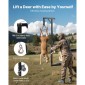 Βαρούλκο παιχνιδιών VEVOR Truck Hitch, χωρητικότητα φόρτωσης 300 λίβρες, Ανυψωτήρας κυνηγιού ελαφιού με δέκτη 2 ιντσών, περιστρεφόμενος άξονας 360 μοιρών και ρυθμιζόμενο ύψος, περιλαμβάνει βαρούλκο Gambrel για παιχνίδι απολέπισης και καθαρισμού