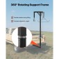 Βαρούλκο παιχνιδιών VEVOR Truck Hitch, χωρητικότητα φόρτωσης 300 λίβρες, Ανυψωτήρας κυνηγιού ελαφιού με δέκτη 2 ιντσών, περιστρεφόμενος άξονας 360 μοιρών και ρυθμιζόμενο ύψος, περιλαμβάνει βαρούλκο Gambrel για παιχνίδι απολέπισης και καθαρισμού